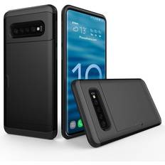 Samsung Galaxy S10 Plus Korthållare hybrid fodral Svart
