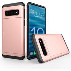 Samsung Galaxy S10 Plus Korthållare hybrid fodral Rosguld