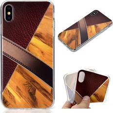 Apple iPhone X Mobilskal Apple Marmormotiv iPhone Xs skal Guld