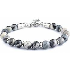 Adjustable stainless steel bracelet stone beaded bracelets for women pulseras jewellery men bileklik accessories bijoux homme Multicoloured
