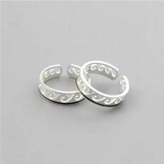 Wave Rings Beach Jewelry Stainless Steel Aneis Adjustable Surf Rings For Women Men Bague Homme Bijoux Femme