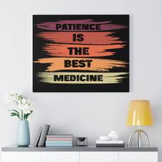 Blue Elephant Patience Is the Best Medicine Framed Art