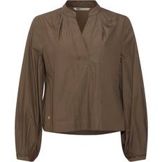 Diamondo Bluse Beech Brun-36