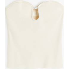 H&M Tank Tops H&M Ladies White Bead-detail tube top