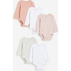 Pink Bodysuits Children's Clothing H&M Baby Pink 5-pack bodysuits 1½-2Y