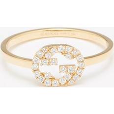 Gucci Interlocking Diamond & 18kt Gold Ring Womens Yellow Gold
