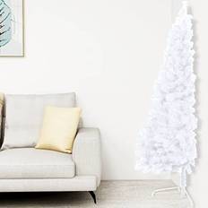 vidaXL Halv Plastgran Med Fot Vit 180 Cm Pvc Julgran 180cm