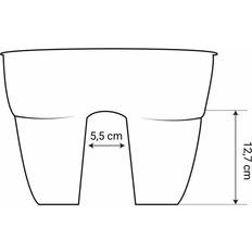 Plastique Pots et Jardinières EDA Jardiniere Cavalière Osaka 56 x 30 cm Vert