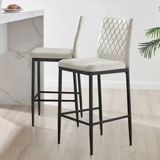 Seating Stools Modern Milan Velvet Bar Seating Stool