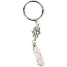 Wallets & Key Holders Myga Keyring Hamsa & Clear Quartz - Silver - One