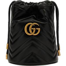 Gucci Black Bucket Bags Gucci 'GG marmont' bucket bag