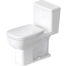 Toilets Duravit D-Code 1-piece 1.28 GPF Single Flush Elongated Toilet in. White Seat Included