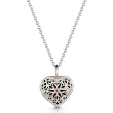 LOVELOX Filigree Personalised Heart Locket Silver One