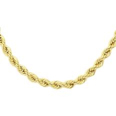 Jewelco London 9ct Gold Rope Chain Necklace 3.5mm 060AXLHVC18 One