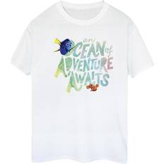 Boyfriend T-shirts Disney Finding Dory Ocean Of Adventure Cotton Boyfriend T-Shirt White