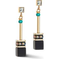 GeoCUBE Iconic Nature Black Multicolour Chain Earrings
