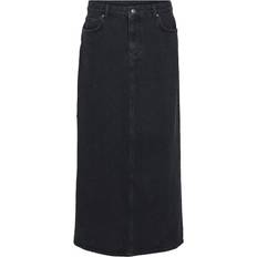 Denimi Hameet Object Collectors Item Ellen MW Long Denim Skirt - Musta