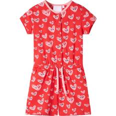 vidaXL Kids' Playsuit Red Age 5-6