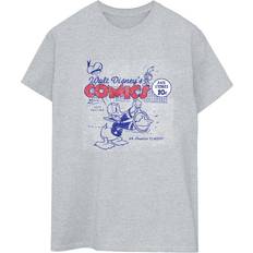 Boyfriend T-shirts Disney Donald Duck Comics Cotton Boyfriend T-Shirt Grey