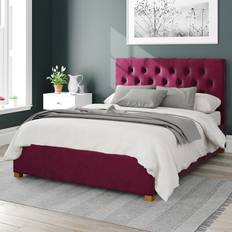 Beds & Mattresses Aspire Olivier Small Double Berry Plush Frame Bed