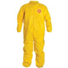 Industrial Overalls DuPont Tychem 2000 Coverall,Elastic Wrist/Ankle,Stormflap,Serged Seam,Yellow,4X,12/Qty