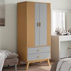 vidaXL Olden Grey Brown 76.5x53x172 cm Wardrobe
