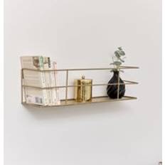Gold Wall Shelves Melody Maison Gold Metal Wire Wall Shelf