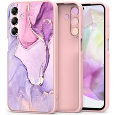 MTP Products Tech-Protect Galaxy A35 5G Mobilskal Icon Marble Rosa
