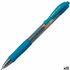 Azul Bolígrafos Pilot G207 Gel Retractable 0.7 Light Blue PK12