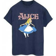 Boyfriend T-shirts George Alice In Wonderland Take Bow Cotton Boyfriend T-Shirt Navy