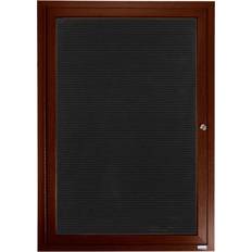 Red Bulletin Boards AARCO 24"x18" Enclosed Hinged Locking 1 Door Bulletin Board 18x24"