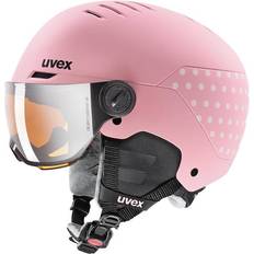 Rosa Skihelme Uvex Kinder Rocket Visierhelm (Pink)