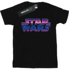 Boyfriend T-shirts Star Wars Neon Logo Cotton Boyfriend T-Shirt Black