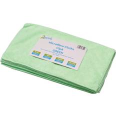 Cleaning Equipment & Cleaning Agents 2Work Green 400x400mm Microfibre Cloth Pack of 10 101161GN CNT01624