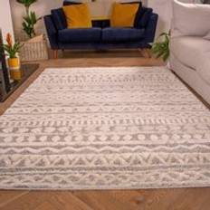 Loomed Cream Aztec Loop Grey