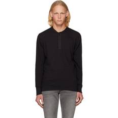 Rag & Bone Black Classic Flame Henley JETBLK