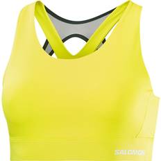 Salomon Damen Cross Run Sport-BH gelb