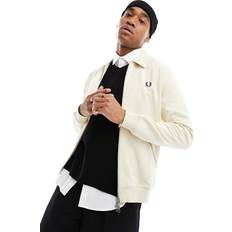 Fred Perry Beige Jackets Fred Perry Slub Full Zip Sweatshirt Oatmeal