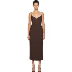 Paris Georgia Paris Georgia Brown Heart Midi Dress Cocoa