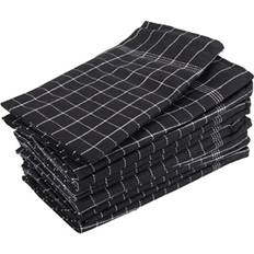 Håndklæde sort 50x100 Borg Living Kokkeviskestykker 50x100 cm Sorte 10 stk Viskestykke Sort