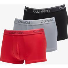 Calvin Klein Microfiber Stretch Low Rise Trunk 3-Pack - Black/Red Gala