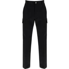 Versace Men Pants Versace Cotton Gabardine Cargo Pants In