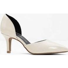 Bonprix Patent Faux Leather High Heel Court Shoes Beige