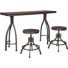 Dining Sets Signature Design Odium Urban Counter Rustic Brown/Gray Dining Set 18x54" 3