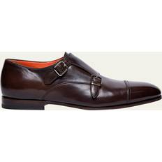 44 ½ Monniken Santoni Lavante Cap Toe Double Monk Strap Dress - Men's