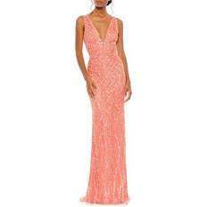 Mac Duggal Clothing Mac Duggal Sequin Plunge Neck Gown