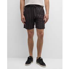 A rayas - Hombre Pantalones & Shorts Vince Moonbay Striped Shorts - Black