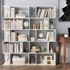 Ebern Designs White Shelves Ebern Designs Rufio Book Shelf