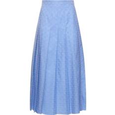 Gucci Skirts Gucci Gg Supreme Cotton Midi Skirt Sky Blue