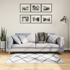 Multicoloured Carpets vidaXL Shaggy Rug Pamplona High Pile 120 x 120 cm Multicolour, Black 120cm
